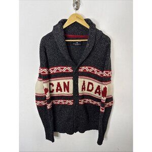 Bluenotes Black and Red Men's Cardigan Sweater